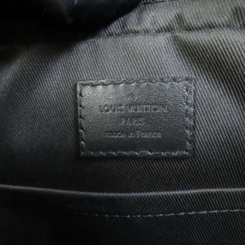 LOUIS VUITTON Monogram Eclipse Reverse Trio Messenger銀扣肩背袋灰色-9