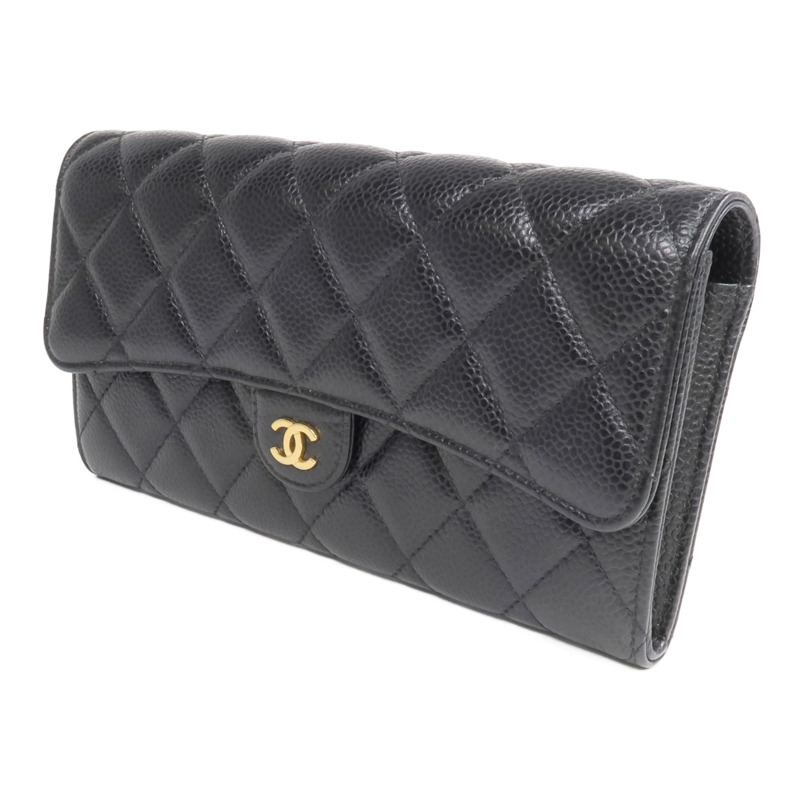 CHANEL 牛皮皮革Long Wallet金扣長錢包-2