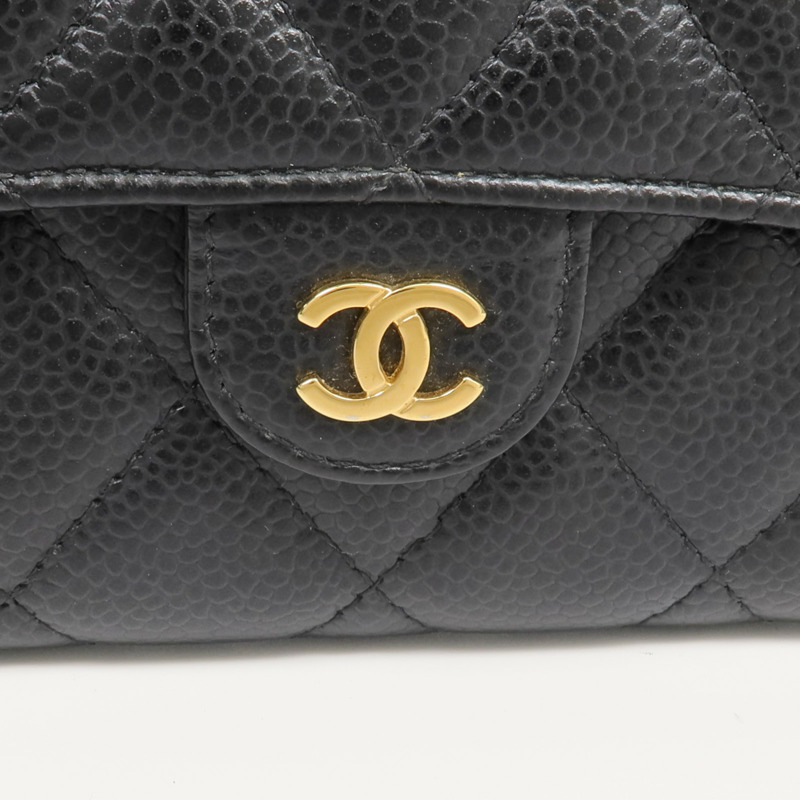 CHANEL 牛皮皮革Long Wallet金扣長錢包-10