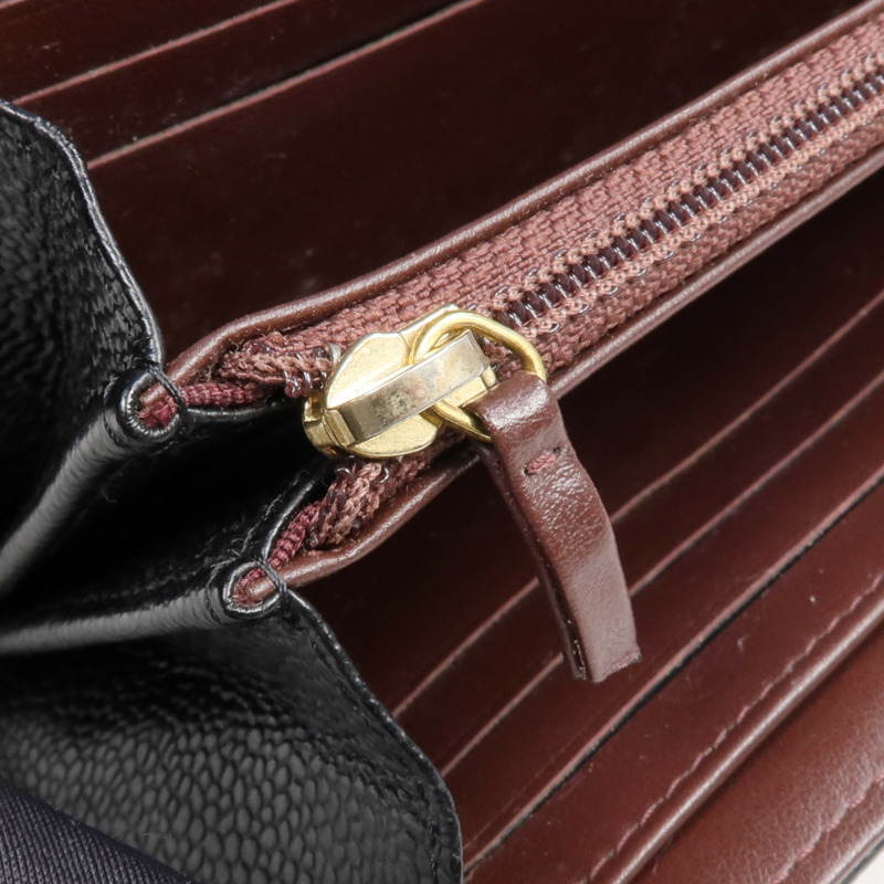 CHANEL 牛皮皮革Long Wallet金扣長錢包-12