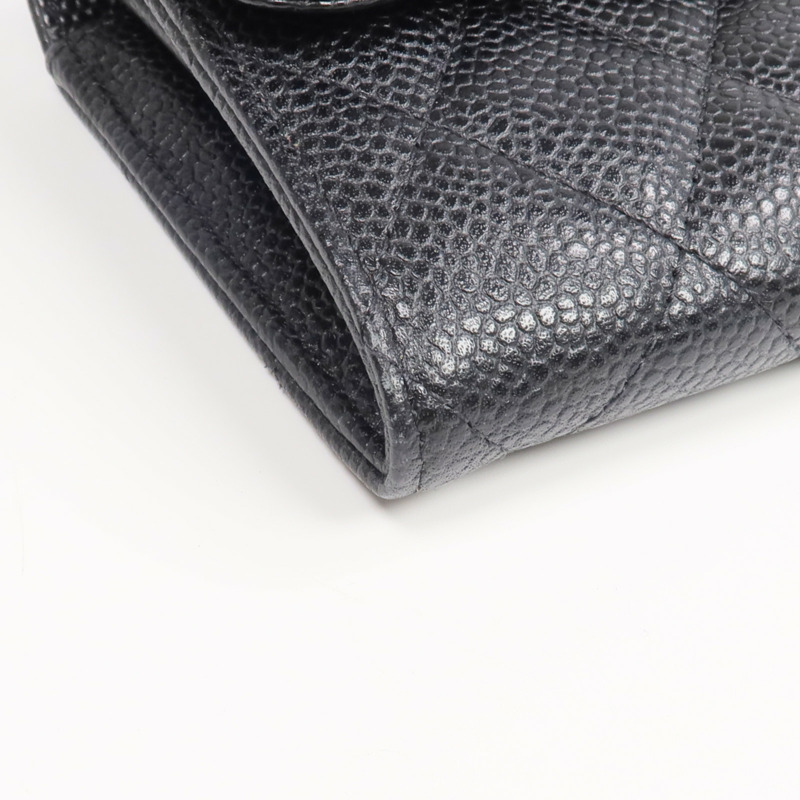 CHANEL 牛皮皮革Classic Long Flap Wallet金扣長錢包-7