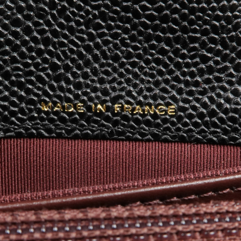 CHANEL 牛皮皮革Classic Long Flap Wallet金扣長錢包-14