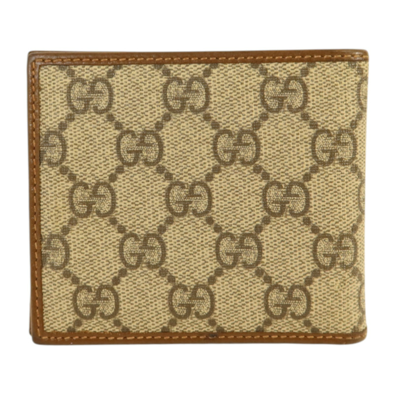 GUCCI 塗層帆布/牛皮皮革Supreme Wallet錢包-1