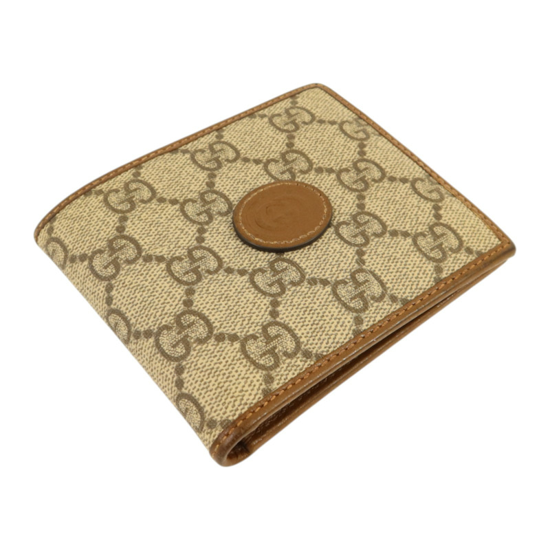 GUCCI 塗層帆布/牛皮皮革Supreme Wallet錢包-3