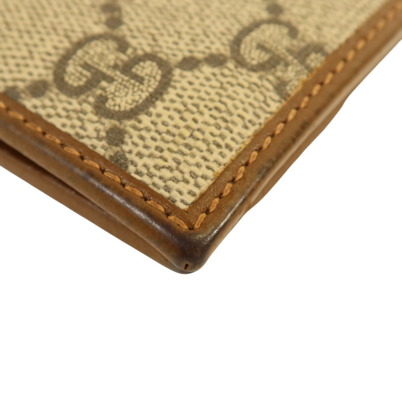 GUCCI 塗層帆布/牛皮皮革Supreme Wallet錢包-11