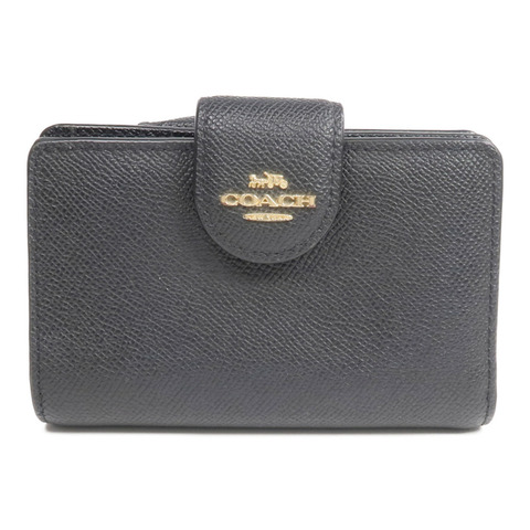 COACH 牛皮皮革Wallet金扣錢包