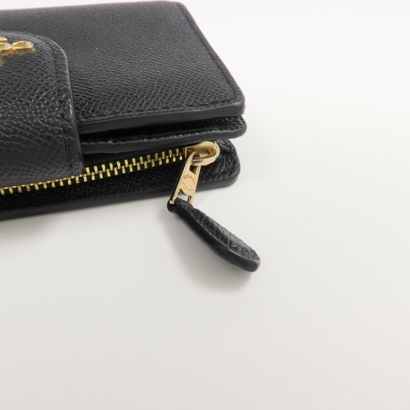 COACH 牛皮皮革Wallet金扣錢包-5