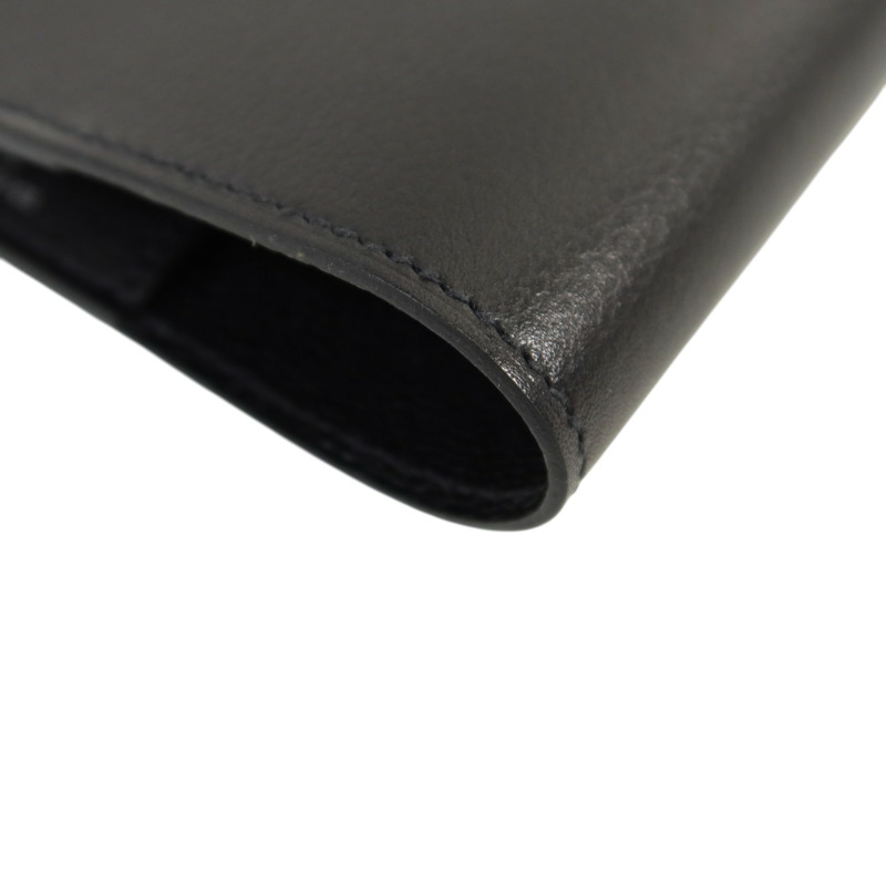 HERMES Evergrain皮革R.M.S Passport銀扣護照套Noir-13