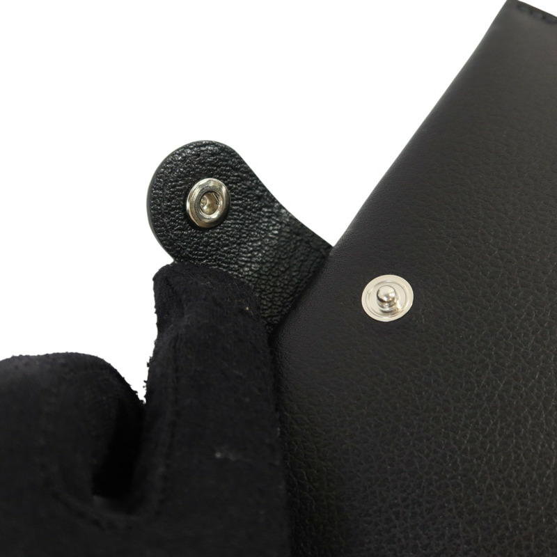 HERMES Evergrain皮革R.M.S Passport銀扣護照套Noir-14