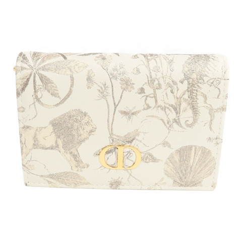 Dior 牛皮皮革Wallet金扣錢包
