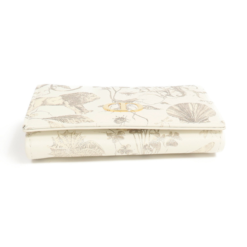 Dior 牛皮皮革Wallet金扣錢包-5