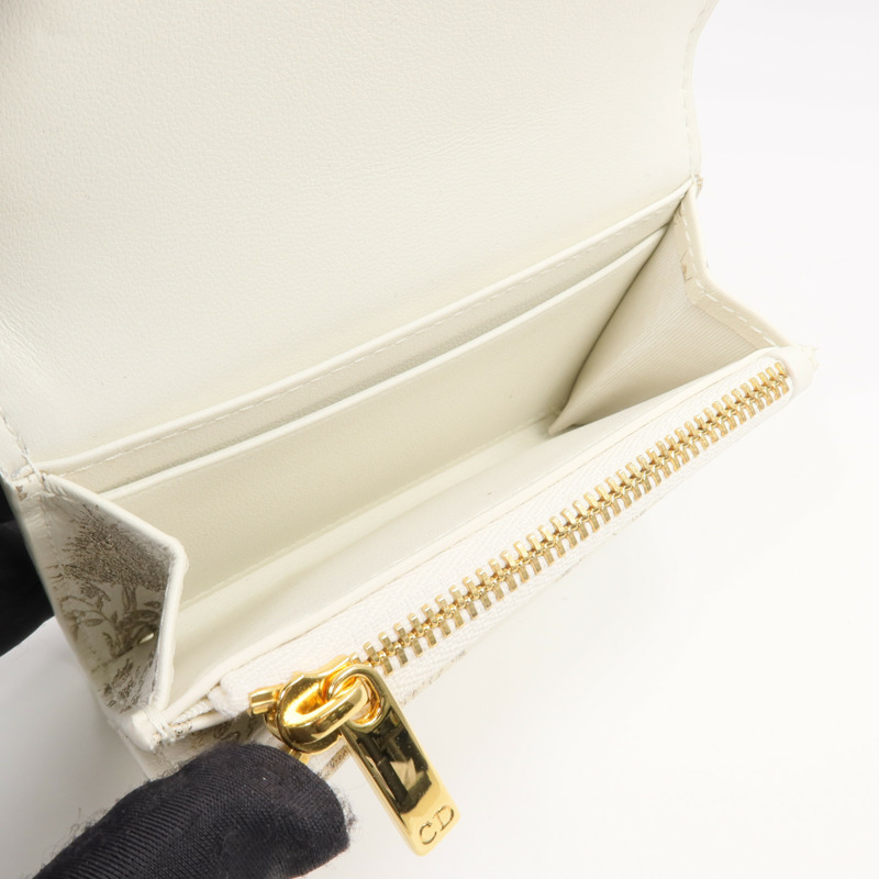 Dior 牛皮皮革Wallet金扣錢包-6