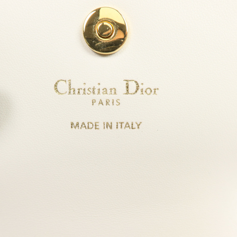 Dior 牛皮皮革Wallet金扣錢包-7