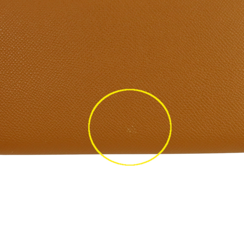 HERMES Epsom皮革Silk In Long Wallet銀扣長錢包Gold-14