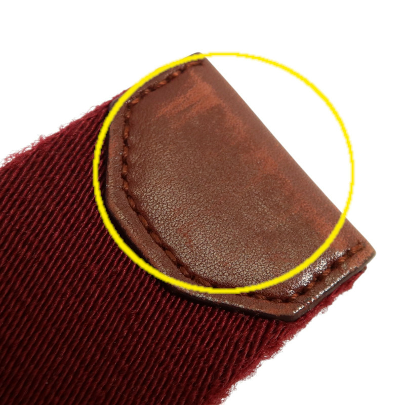 PRADA 帆布Belt 85cm銀扣腰帶-6