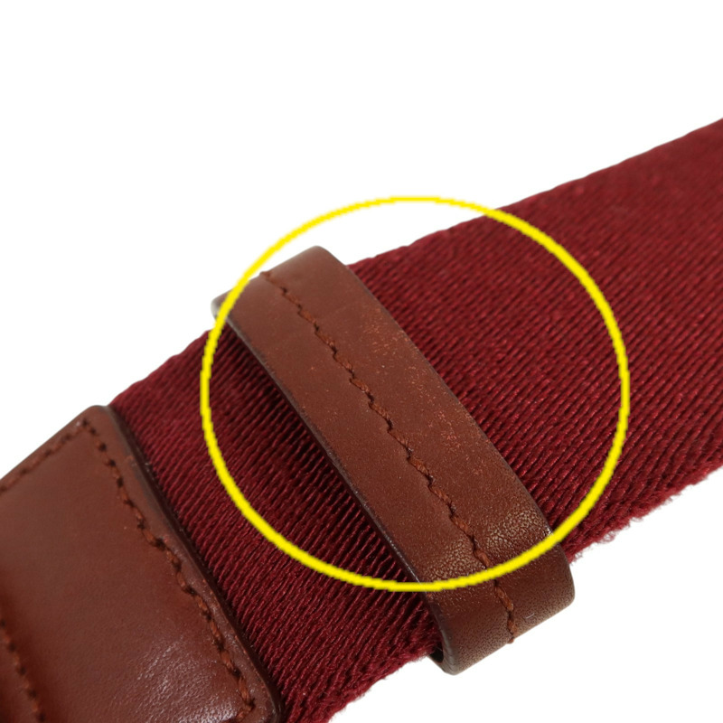 PRADA 帆布Belt 85cm銀扣腰帶-7