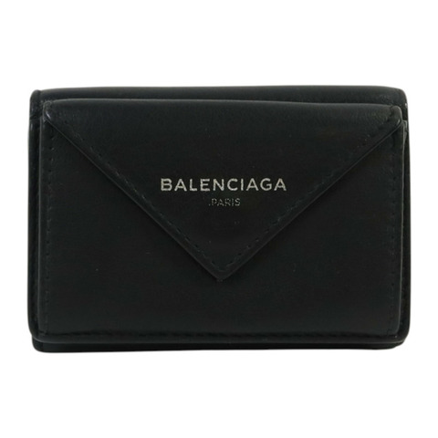 BALENCIAGA 牛皮皮革Wallet銀扣錢包