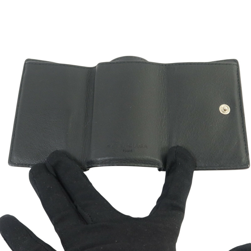 BALENCIAGA 牛皮皮革Wallet銀扣錢包-5