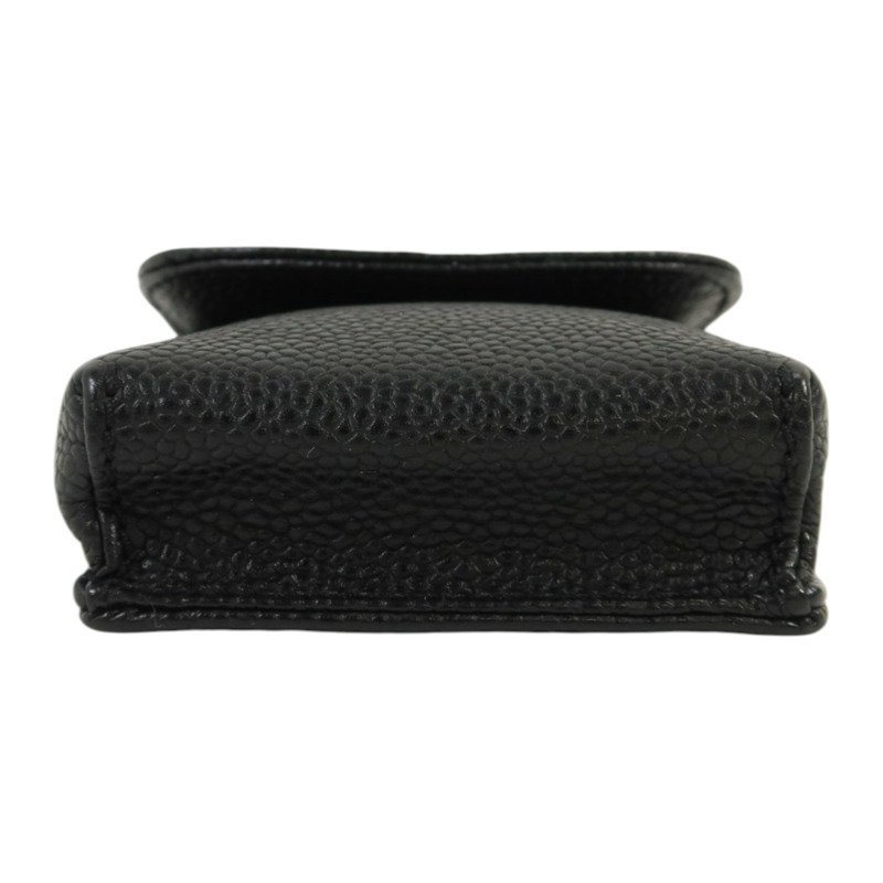 CHANEL 牛皮皮革Coco Mark Logo Cigarette Pouch金扣香煙包-3