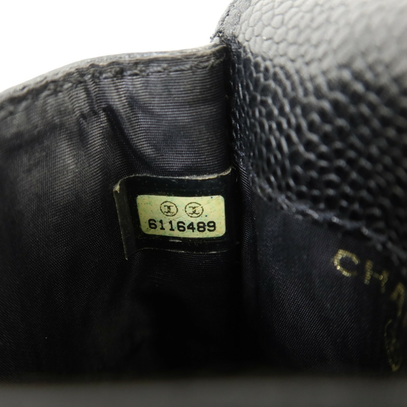 CHANEL 牛皮皮革Coco Mark Logo Cigarette Pouch金扣香煙包-6