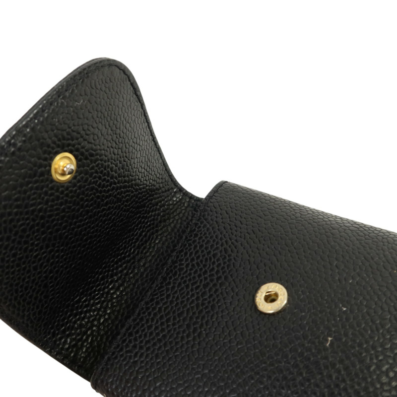 CHANEL 牛皮皮革Coco Mark Logo Cigarette Pouch金扣香煙包-7