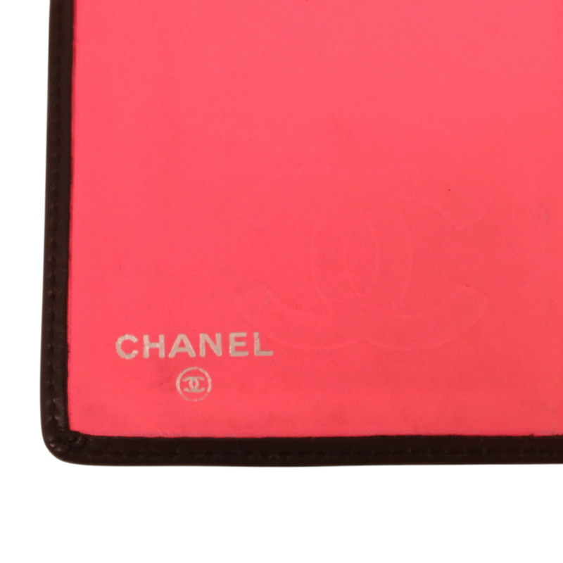 CHANEL 牛皮皮革Cambon Long Wallet銀扣長錢包-6