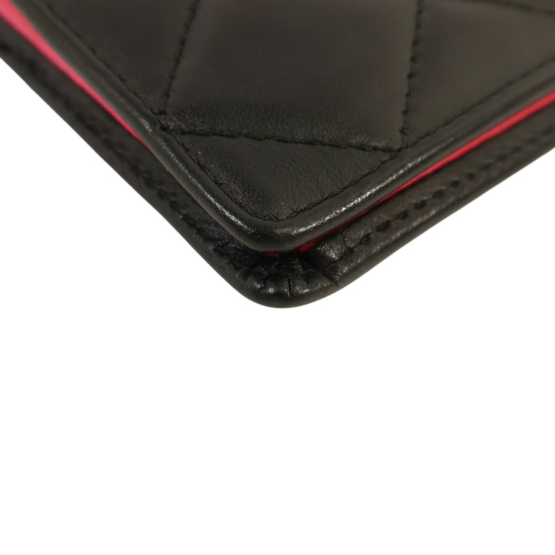 CHANEL 牛皮皮革Cambon Long Wallet銀扣長錢包-10