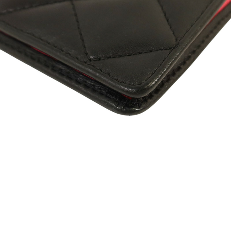 CHANEL 牛皮皮革Cambon Long Wallet銀扣長錢包-11