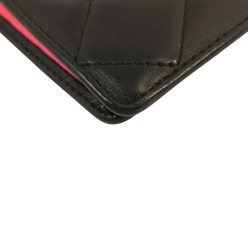 CHANEL 牛皮皮革Cambon Long Wallet銀扣長錢包-12