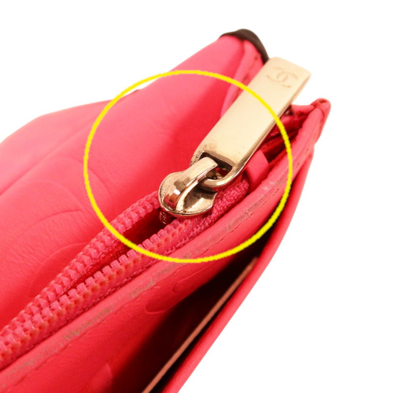CHANEL 牛皮皮革Cambon Long Wallet銀扣長錢包-16