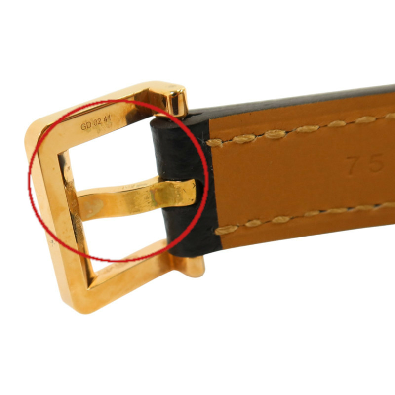 HERMES Epsom皮革Belt金扣皮革Noir-7