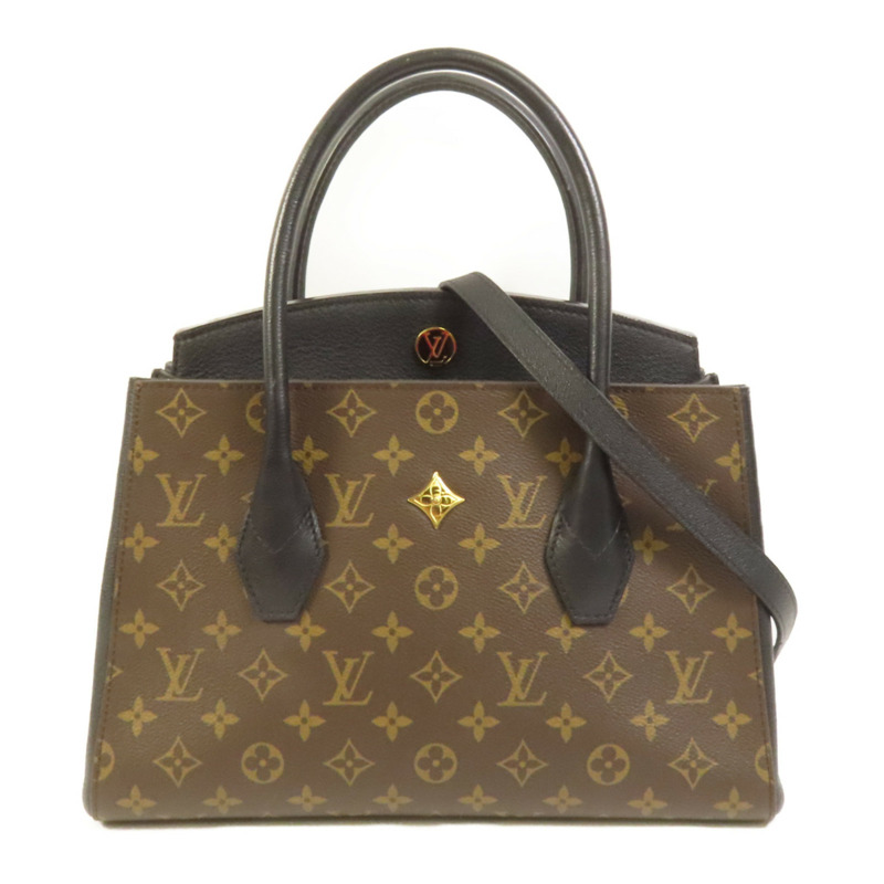 LOUIS VUITTON Monogram/牛皮皮革Florine金扣手挽肩背兩用袋-0
