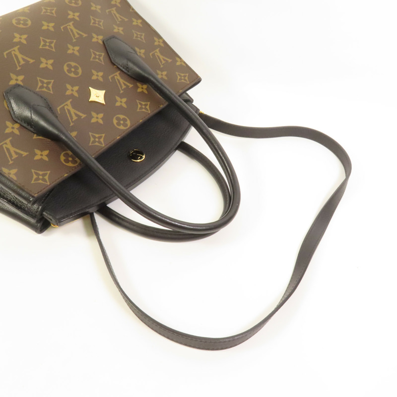 LOUIS VUITTON Monogram/牛皮皮革Florine金扣手挽肩背兩用袋-5