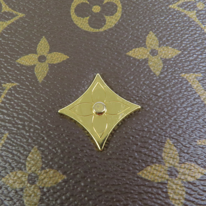 LOUIS VUITTON Monogram/牛皮皮革Florine金扣手挽肩背兩用袋-7