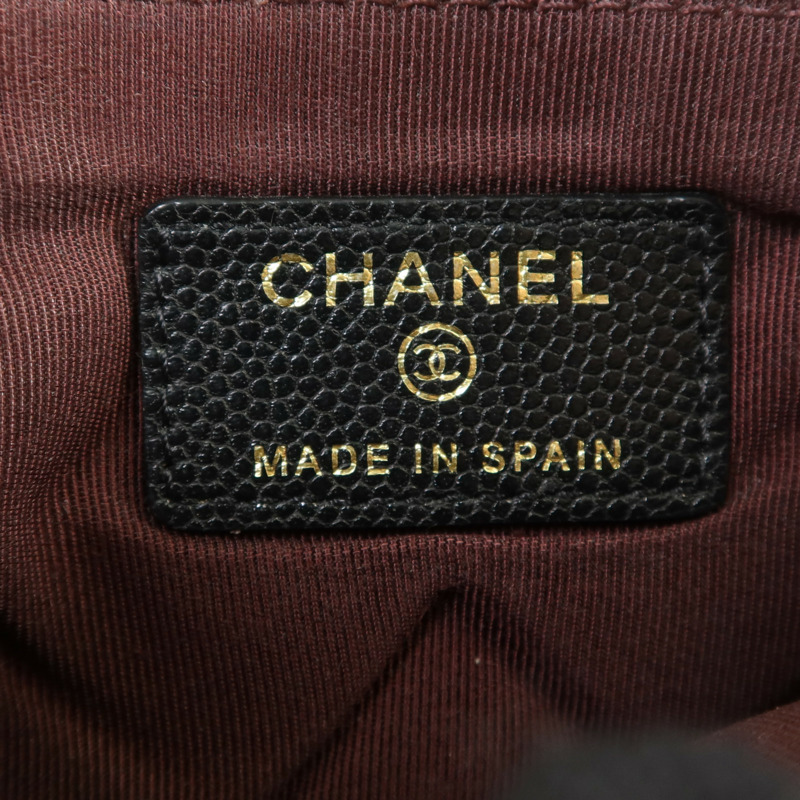 CHANEL 牛皮皮革Classic Small Zipper Pouch金扣錢包-6