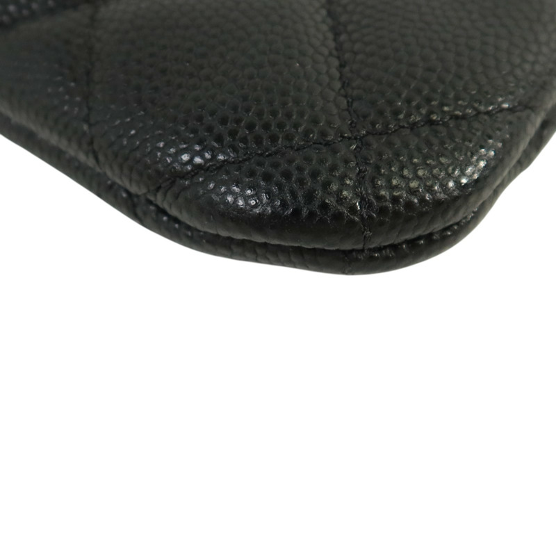 CHANEL 牛皮皮革Classic Small Zipper Pouch金扣錢包-11