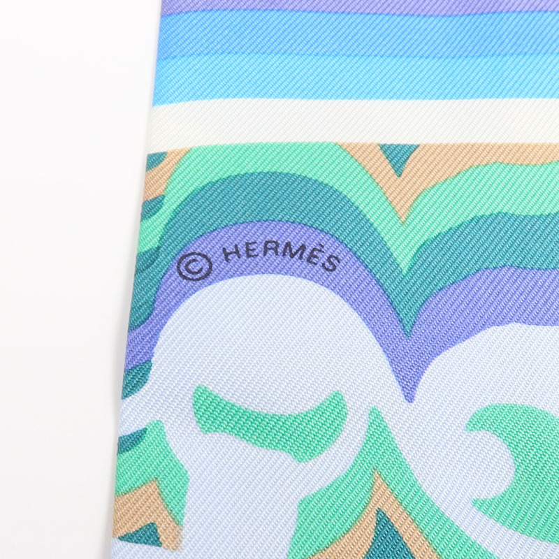 HERMES 絲質Twilly絲巾-5