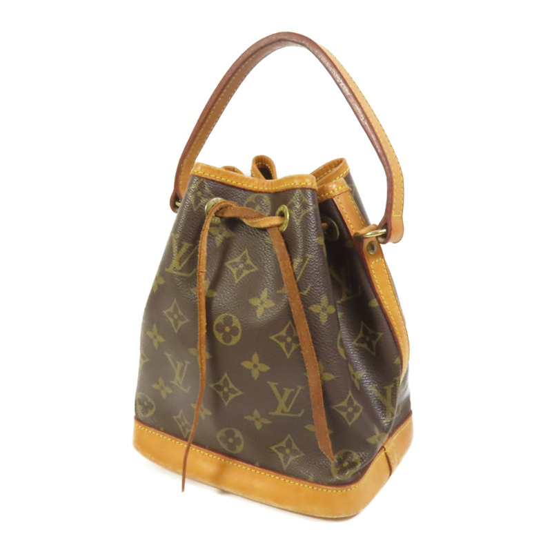 LOUIS VUITTON Monogram Mini Noe金扣肩背袋棕色-2