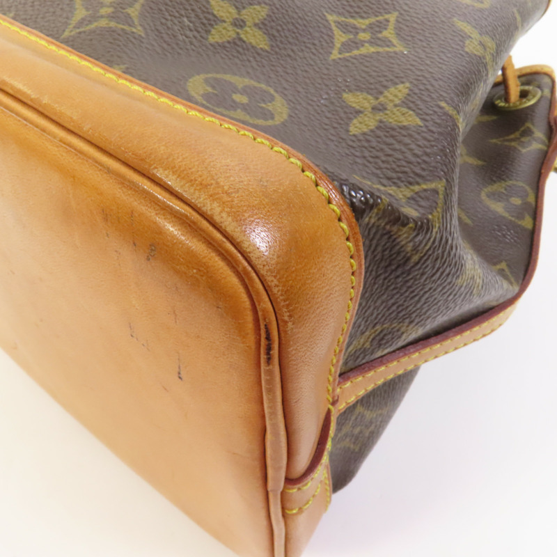 LOUIS VUITTON Monogram Mini Noe金扣肩背袋棕色-10