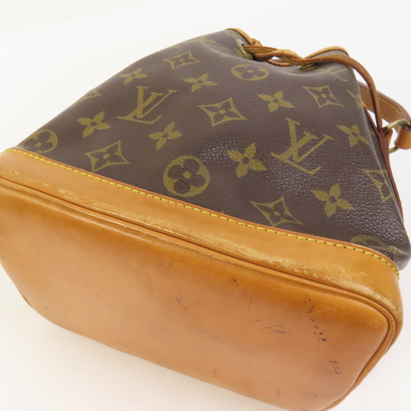 LOUIS VUITTON Monogram Mini Noe金扣肩背袋棕色-15