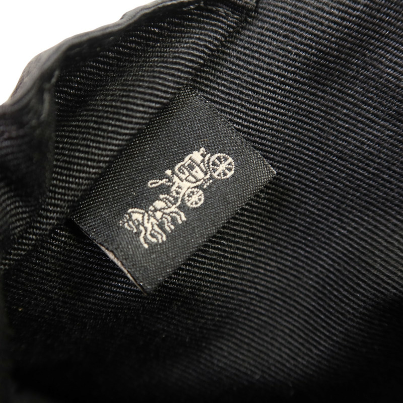 COACH 塗層帆布Bummy Print Case銀扣手拿包-5