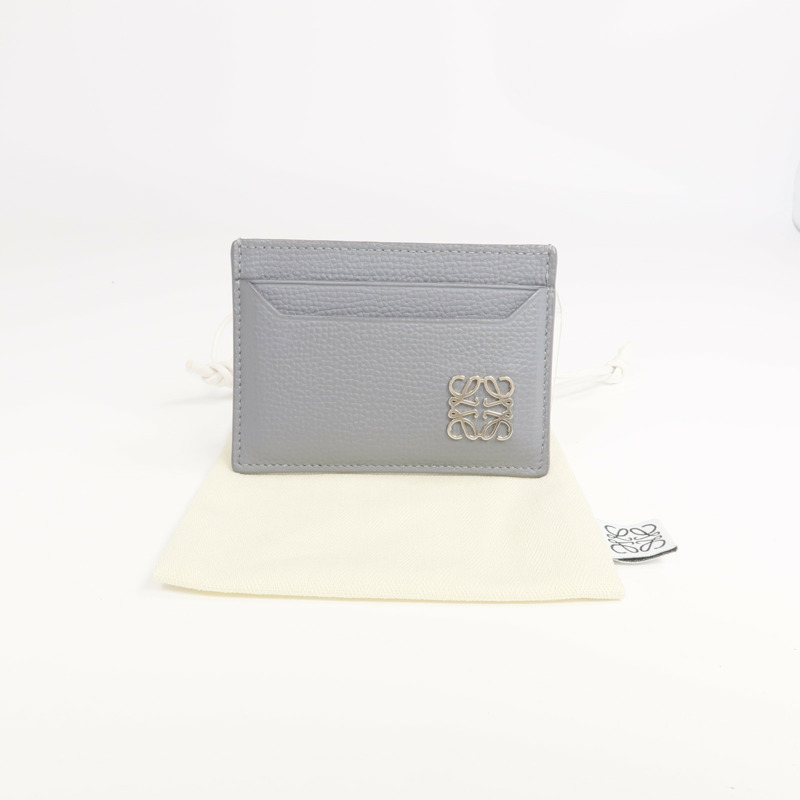 LOEWE 牛皮皮革Card Case銀扣卡片套-10