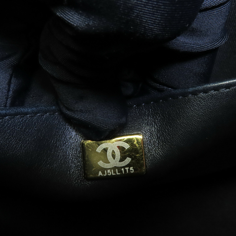 CHANEL 牛皮皮革24S Hobo金扣鏈帶手挽肩背兩用袋-7