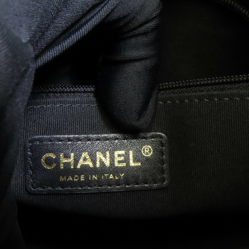 CHANEL 牛皮皮革24S Hobo金扣鏈帶手挽肩背兩用袋-8