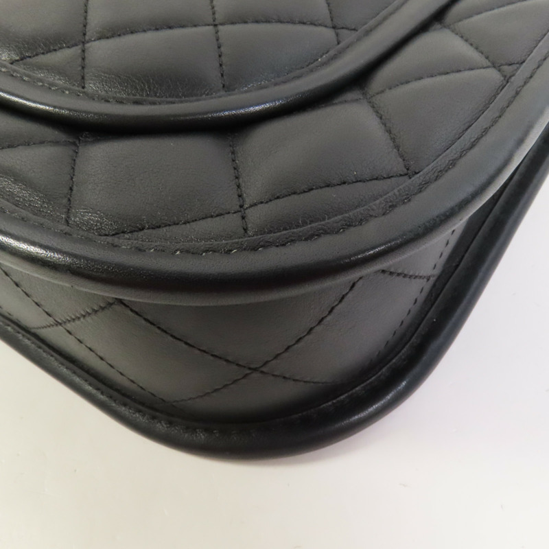 CHANEL 牛皮皮革24S Hobo金扣鏈帶手挽肩背兩用袋-13