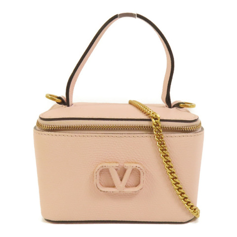 Valentino 牛皮皮革Garavani Vanity Case金扣手挽肩背兩用袋