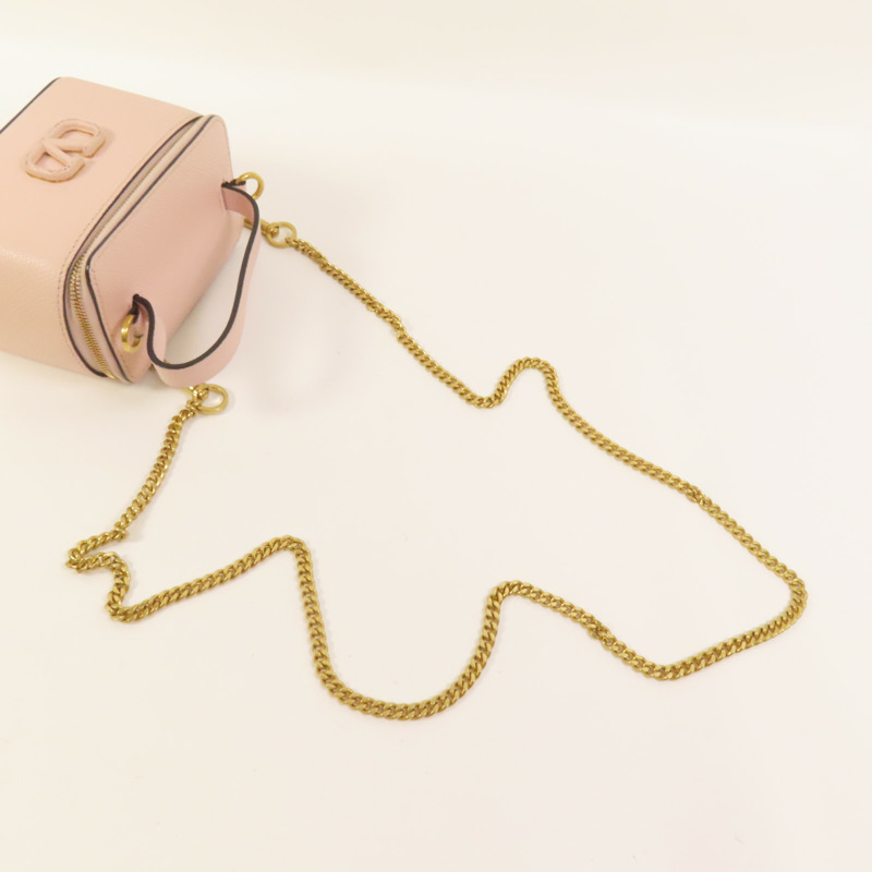 Valentino 牛皮皮革Garavani Vanity Case金扣手挽肩背兩用袋-5