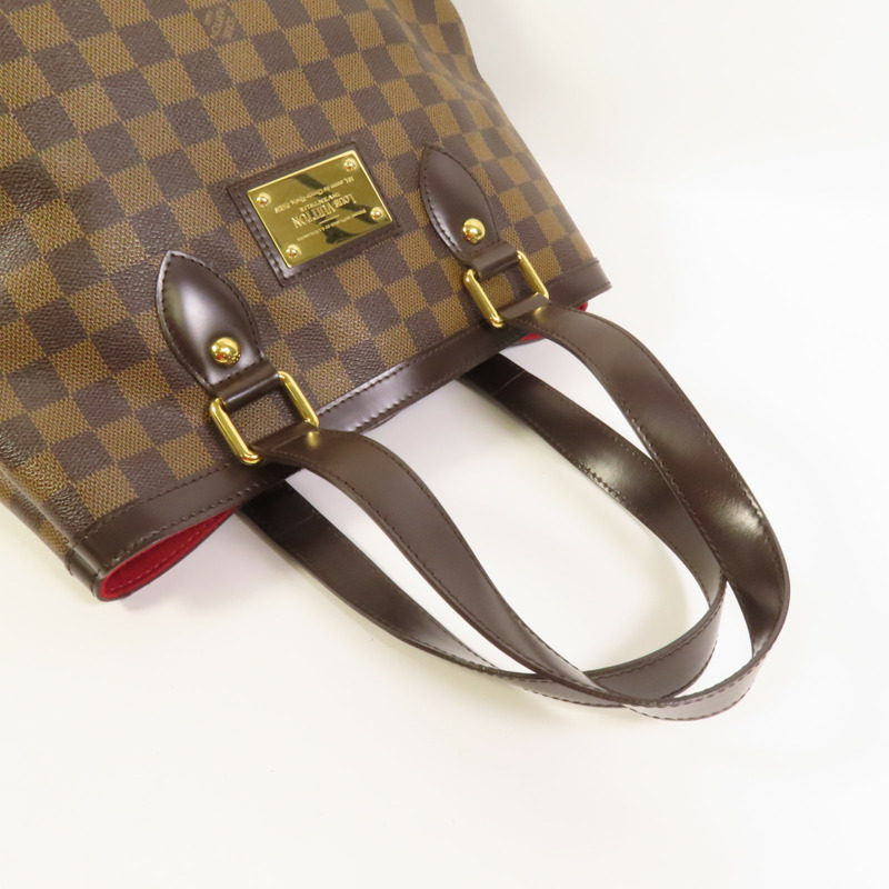 LOUIS VUITTON Damier Hampstead PM金扣手挽袋-4