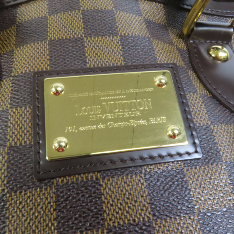 LOUIS VUITTON Damier Hampstead PM金扣手挽袋-6