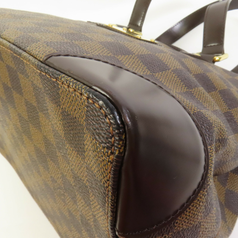 LOUIS VUITTON Damier Hampstead PM金扣手挽袋-11